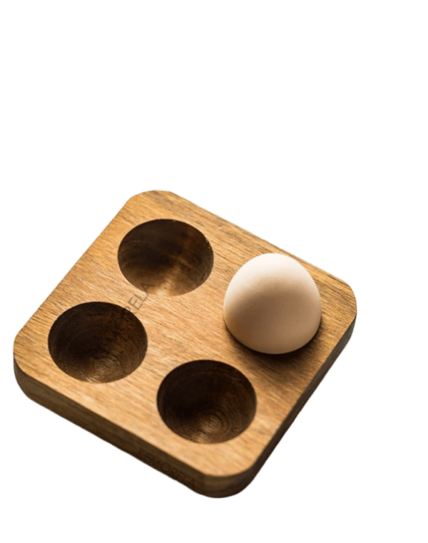 Porte Oeuf Bois 4 Trous