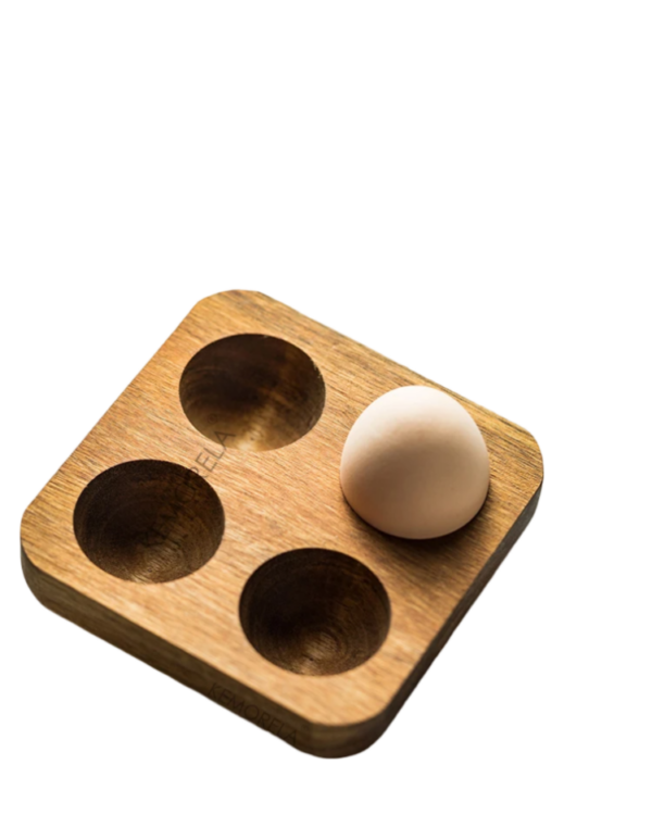 Porte Oeuf Bois 4 Trous