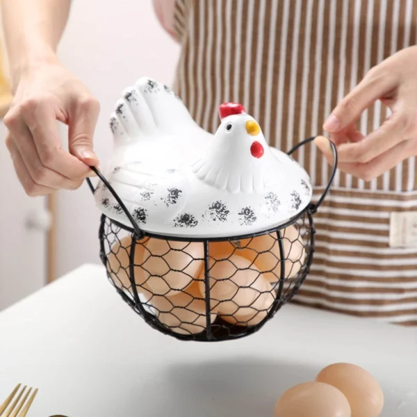 Panier à Oeuf Couvercle Poule – Image 6