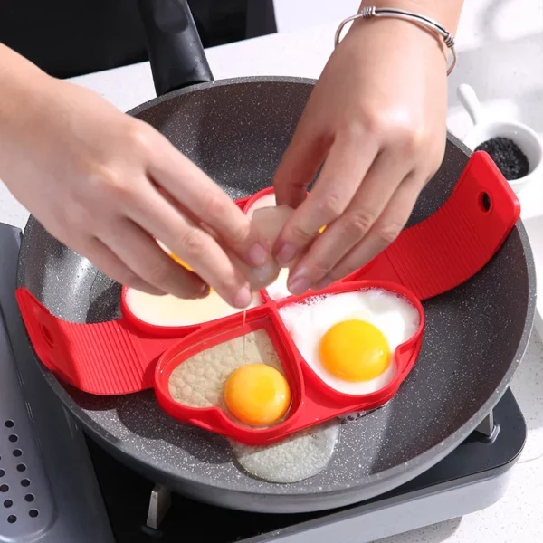 Cuiseur à Oeufs Moule Silicone Rouge – Image 2