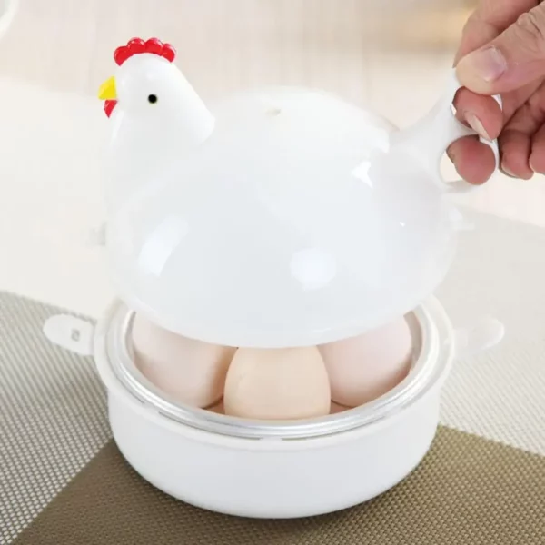 Cuiseur à Oeufs Vapeur Poule Blanc – Image 2